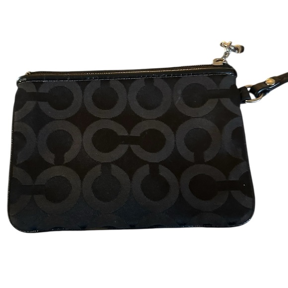 Coach Black Signature Wristlet - Picture 2 of 4